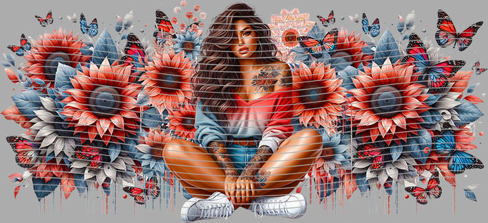 16oz Sunflower Girl-SU-541